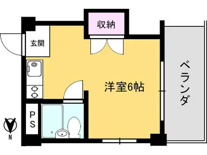 シャルム・パレ(1K/2階)の間取り写真