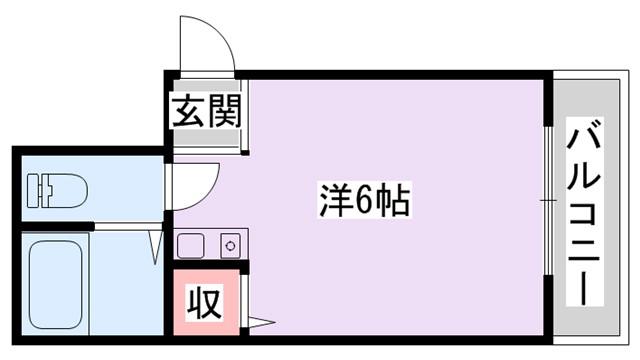 メビウス 香里 レジデンス(ワンルーム/4階)の間取り写真