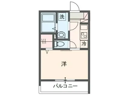 MELDIA大和田III(1K/3階)の間取り写真