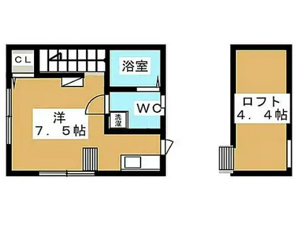 パークノート西永福(ワンルーム/2階)の間取り写真