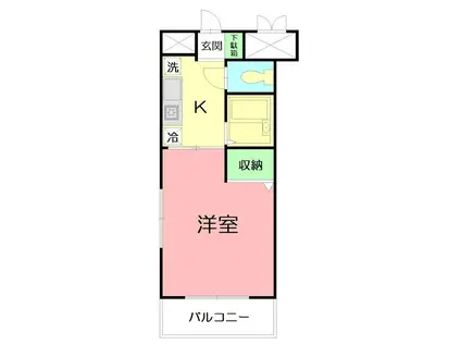 ベルグランデ(1K/3階)の間取り写真