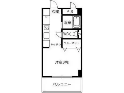 MAPLE RIDGE(ワンルーム/2階)の間取り写真