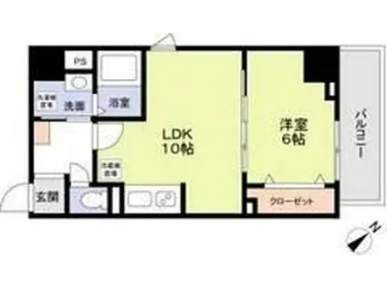 アーバン尾久(1LDK/3階)の間取り写真