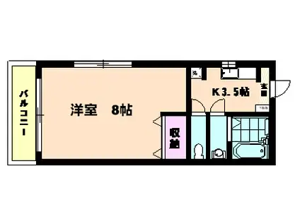 グランエトワール(1K/2階)の間取り写真