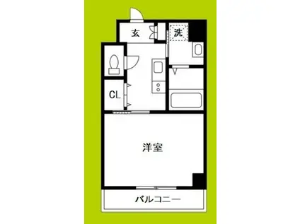 クレビオス難波イースト(1K/6階)の間取り写真