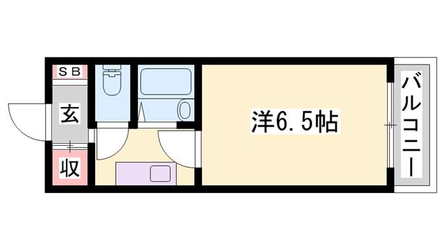 BASEI(1K/5階)の間取り写真