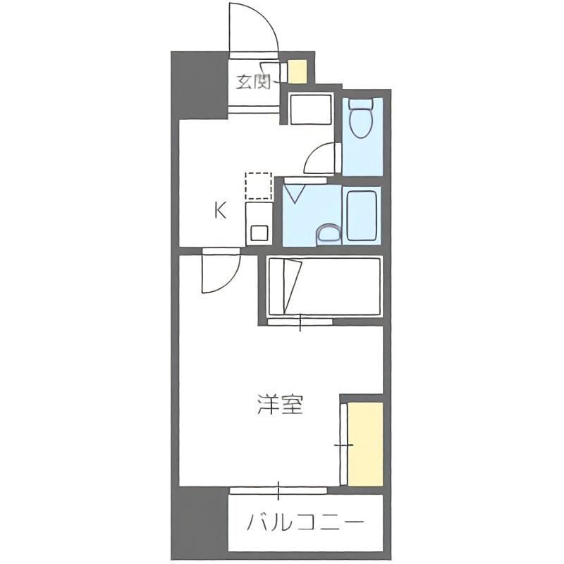 CANVASSすすきの(1K/8階)の間取り写真
