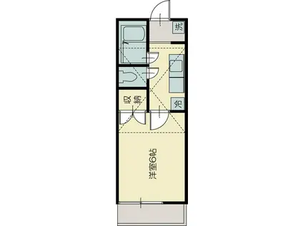 チェリーヒルズ(1K/2階)の間取り写真