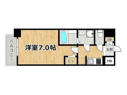 サムティ姫島FELICETO(1K/7階)の間取り写真