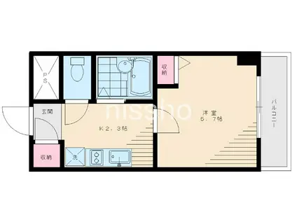 アプレシティ高円寺(1K/4階)の間取り写真