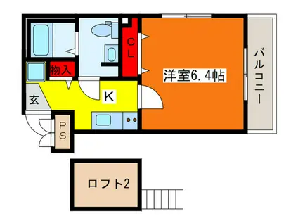 サンルーチェ西川口(1K/3階)の間取り写真