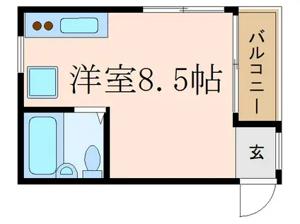 つるやビル(ワンルーム/4階)の間取り写真