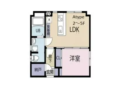 VARIE AKIBA DUE(1LDK/4階)の間取り写真