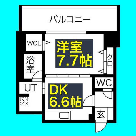 さくらHILLS NISHIKI PLATINUM RESIDENCE(1LDK/12階)の間取り写真