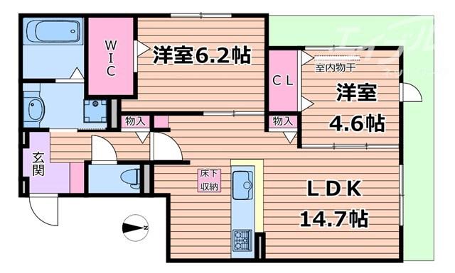 D-RESIDENCE桜通(2LDK/1階)の間取り写真