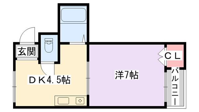 クワイエット香里(1DK/3階)の間取り写真