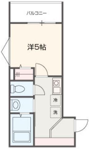 メルラス新秋津(1K/3階)の間取り写真