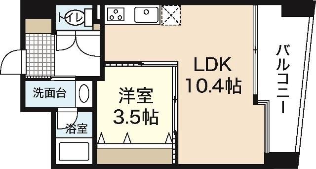 SHETLAND KUSUNOKI(1LDK/5階)の間取り写真