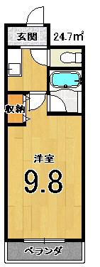 雅パレス(1K/1階)の間取り写真