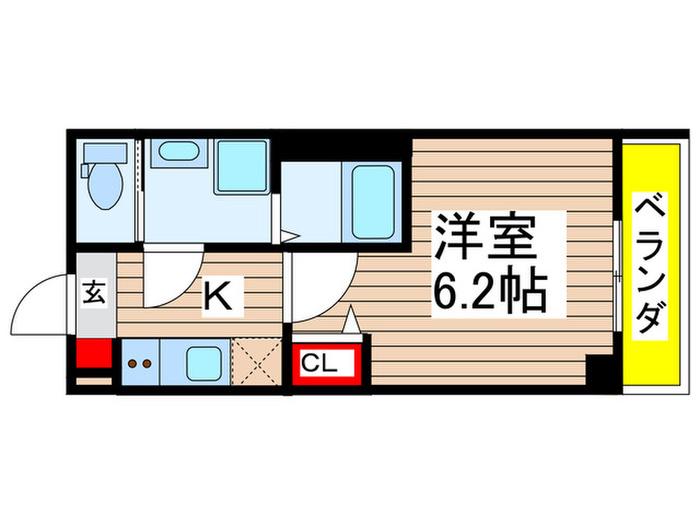 ROBOT HOME新検見川(1K/3階)の間取り写真