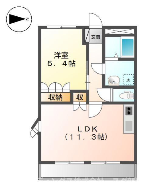 エクシード(1LDK/2階)の間取り写真