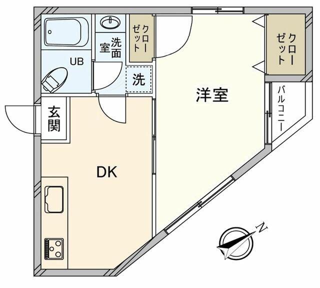 クリオ町田(1DK/1階)の間取り写真