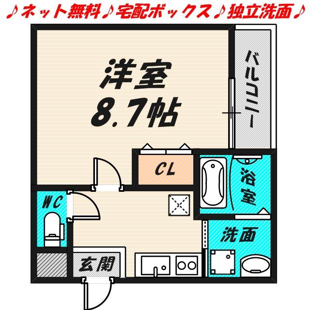 フジパレス太子橋番館(1K/2階)の間取り写真