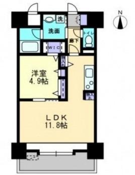 POISSON MARCHE 倉敷(1LDK/5階)の間取り写真