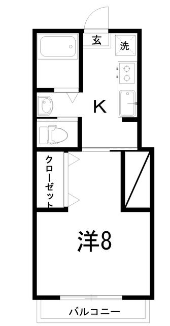 メゾンあおい(1K/3階)の間取り写真