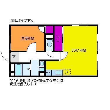 オーベルジュ紫竹山I(1LDK/2階)の間取り写真