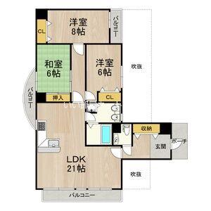 DO 鶴見(3LDK/10階)の間取り写真