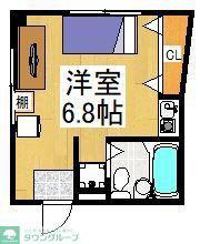 リバーサイド久米川(ワンルーム/3階)の間取り写真