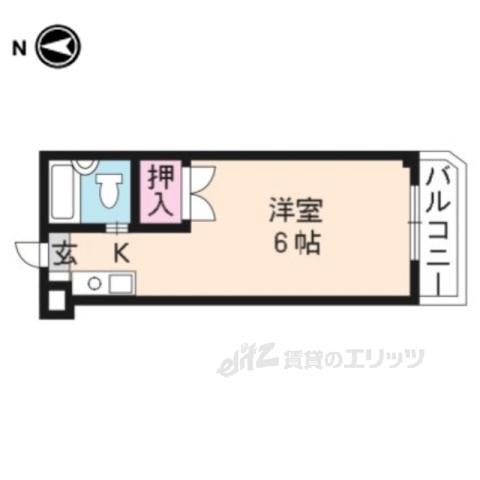 和光ビル(1K/3階)の間取り写真