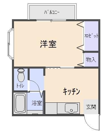 ドリームハウス(1K/1階)の間取り写真