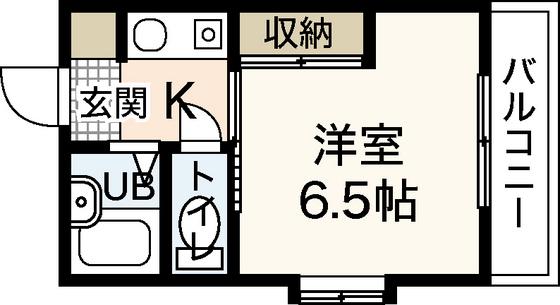 舟入幸町ビル(1K/3階)の間取り写真