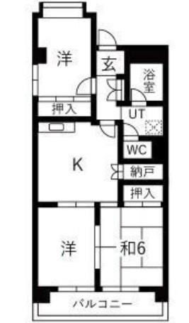 シャンポール幹 I(3DK/4階)の間取り写真
