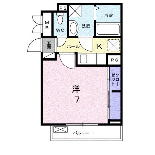スタンツァ ノーヴェ アオ(1K/3階)の間取り写真
