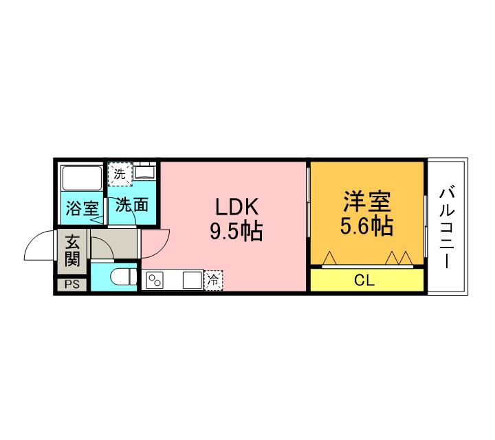 アート長瀬A(1LDK/2階)の間取り写真