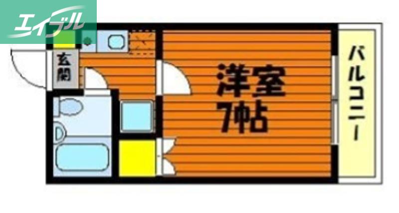 エスペーロ伊島(1K/4階)の間取り写真