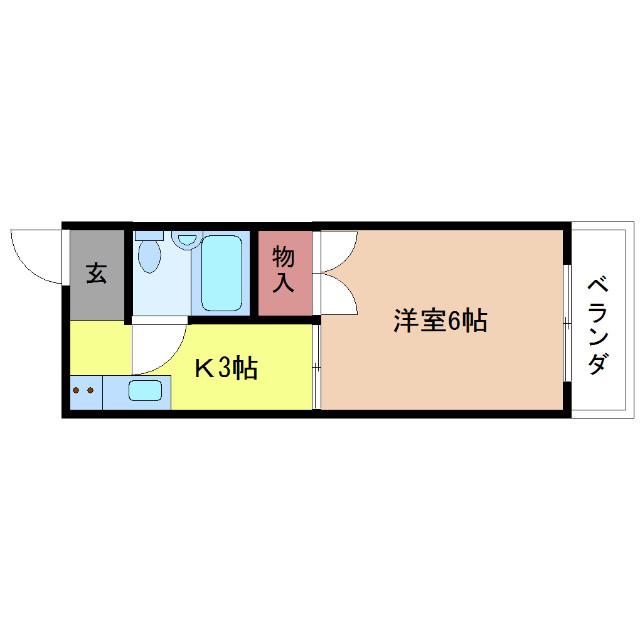 十三セブンハイツ(1K/5階)の間取り写真