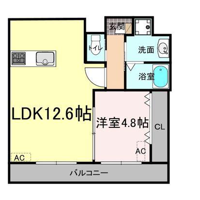 アンティカベラカーサ(1LDK/3階)の間取り写真