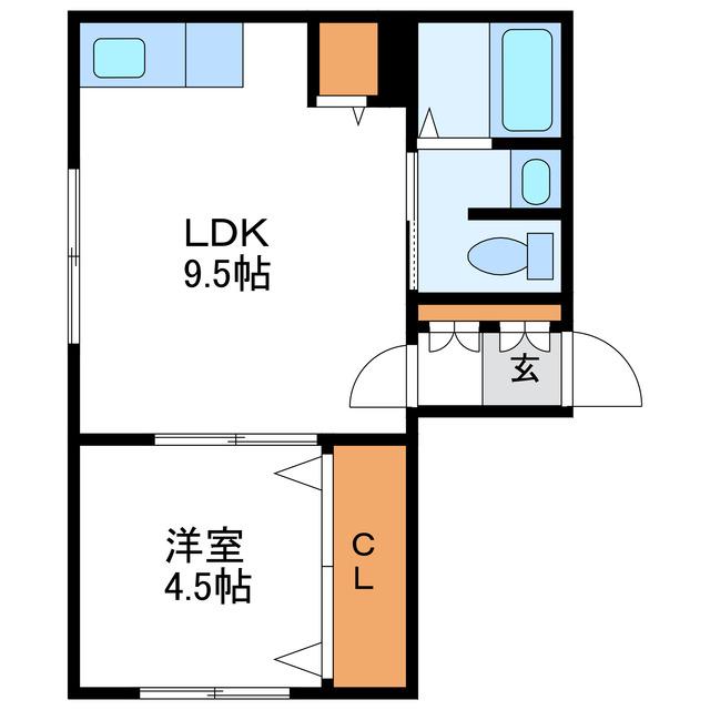 タカラノースデュオ(1LDK/4階)の間取り写真