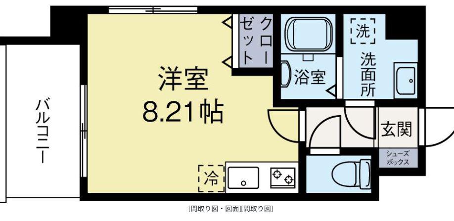 デビットリンク東公園(1K/4階)の間取り写真