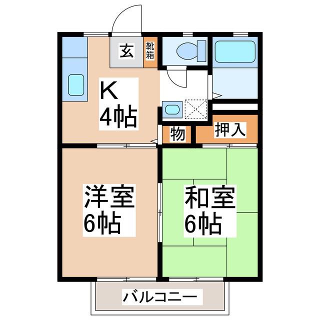 サンシティ高野(2K/1階)の間取り写真