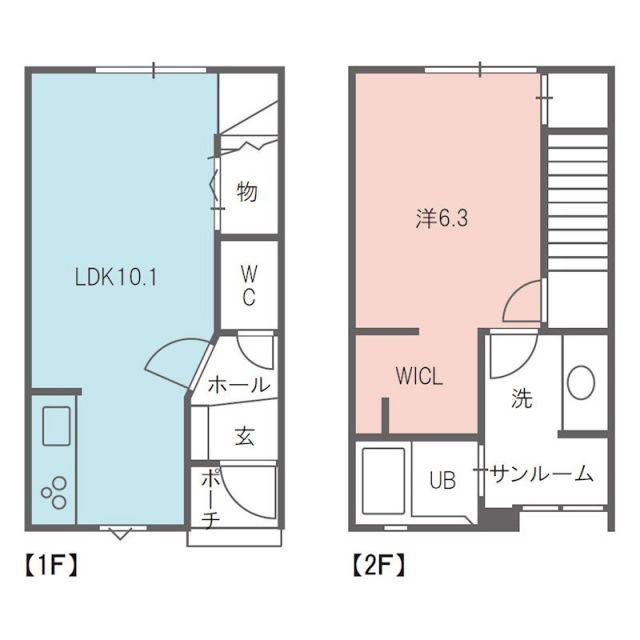 MONANGE(1LDK/1階)の間取り写真