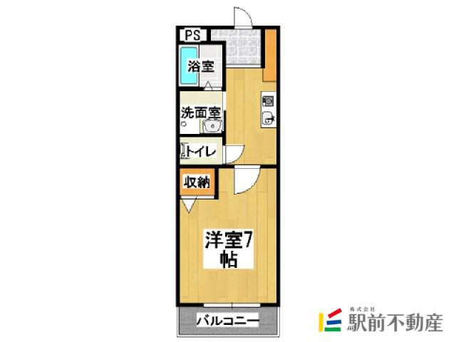 セントラルパークサイドマンション(1K/3階)の間取り写真