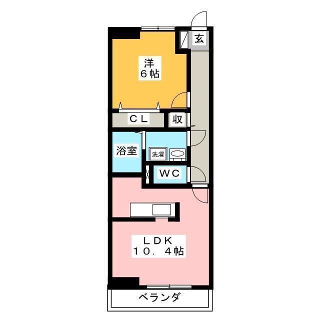 エスペランサ(1LDK/3階)の間取り写真