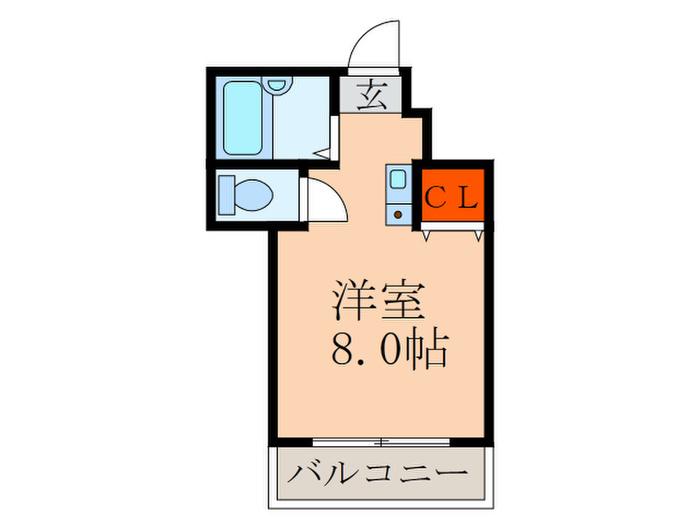 サンメゾンX(ワンルーム/3階)の間取り写真