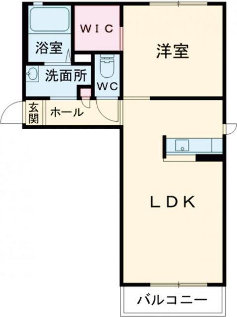 メゾン鬼木 (1LDK/2階)の間取り写真