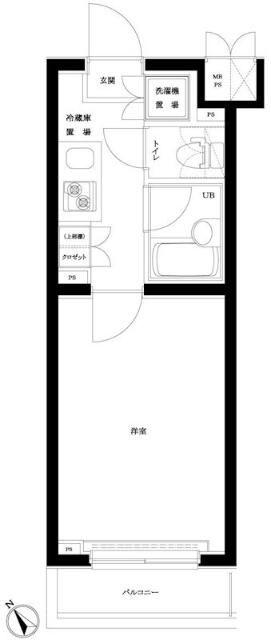 ルーブル蒲田南(1K/3階)の間取り写真